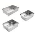 thumbnail image 6 of Stainless Steel Litter Box for Senior Cats Easy to Clean Litter Pan Cats Toilet Pans Large Box, 6 of 9