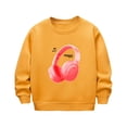 thumbnail image 1 of ZACPNCV Chandails en Molleton à Manches Longues pour Filles Tout-Petits Chandail Col Rond Jaune 3-4 Ans, 1 of 6