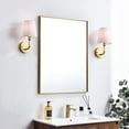 thumbnail image 7 of Living District Colson 1-Light Metal & Fabric Bath Sconce in Black/White, 7 of 7