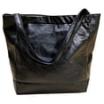thumbnail image 6 of Women's Handheld Shoulder Bag Vintage Oil Wax Faux Leather Large Capacity Tote Bag with Pocket Simple Vintage Versatile, 6 of 10