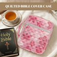 thumbnail image 4 of HELLHERO Quilted Zipper Pocket Bible Cover Case with Durable Handle, Elastic Polyester Bible Organizer Bag for Women and Men, Daily Use and Church, 4 of 9