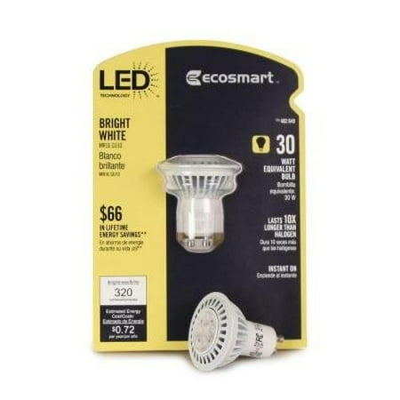 UPC 874340001054 product image for EcoSmart ECS 16 WW FL GU10 30W Equivalent 3000K PAR16 LED Flood Light Bulb, Brig | upcitemdb.com