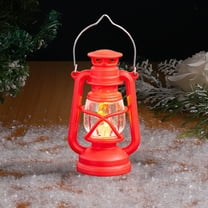 Vintage LED Hurricane Lantern, Warm White Battery Operated Lantern, Antique Metal Hanging Lantern, Electronic Candle Ambient Light, Indoor Outdoor Hanging Lantern for Patio Yard Door Front Decor