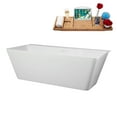 thumbnail image 2 of 67" Streamline B-396-150-BNK Soaking Freestanding Tub and Tray With Internal Drain in Brushed Nickel, 2 of 10