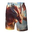 thumbnail image 4 of Balery Ferocious Dragon Fury Traje de Baño Estilo Hawaiano para Hombre, Shorts de Secado Rápido con Bolsillos-X-Large, 4 of 6