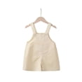 thumbnail image 2 of Mifsaly Toddler Boys Girls Cotton Overalls Adjustable Strap Button Jumpsuits Classic Loose Fit Solid Color Casual Playwear, 2 of 5