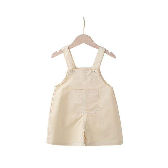 jobturf Girl Cotton Shortall Overalls Summer Loose Fit Bibs Overall Romper Shorts with Pockets Travel Vacation Clothes 6 Month-3 Years