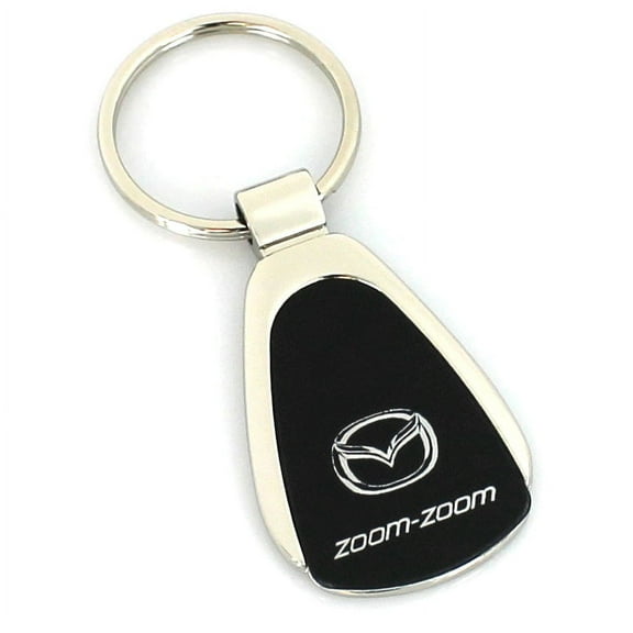 Au-TOMOTIVE GOLD Zoom Zoom Black Teardrop Key Fob