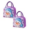 thumbnail image 1 of Oleegame 2 Pcs Sac de Rangement pour Produits Sac Isotherme Sac à Lunch Sac à Lunch Chiot Brun (Isolation 3D) Violet, 1 of 9