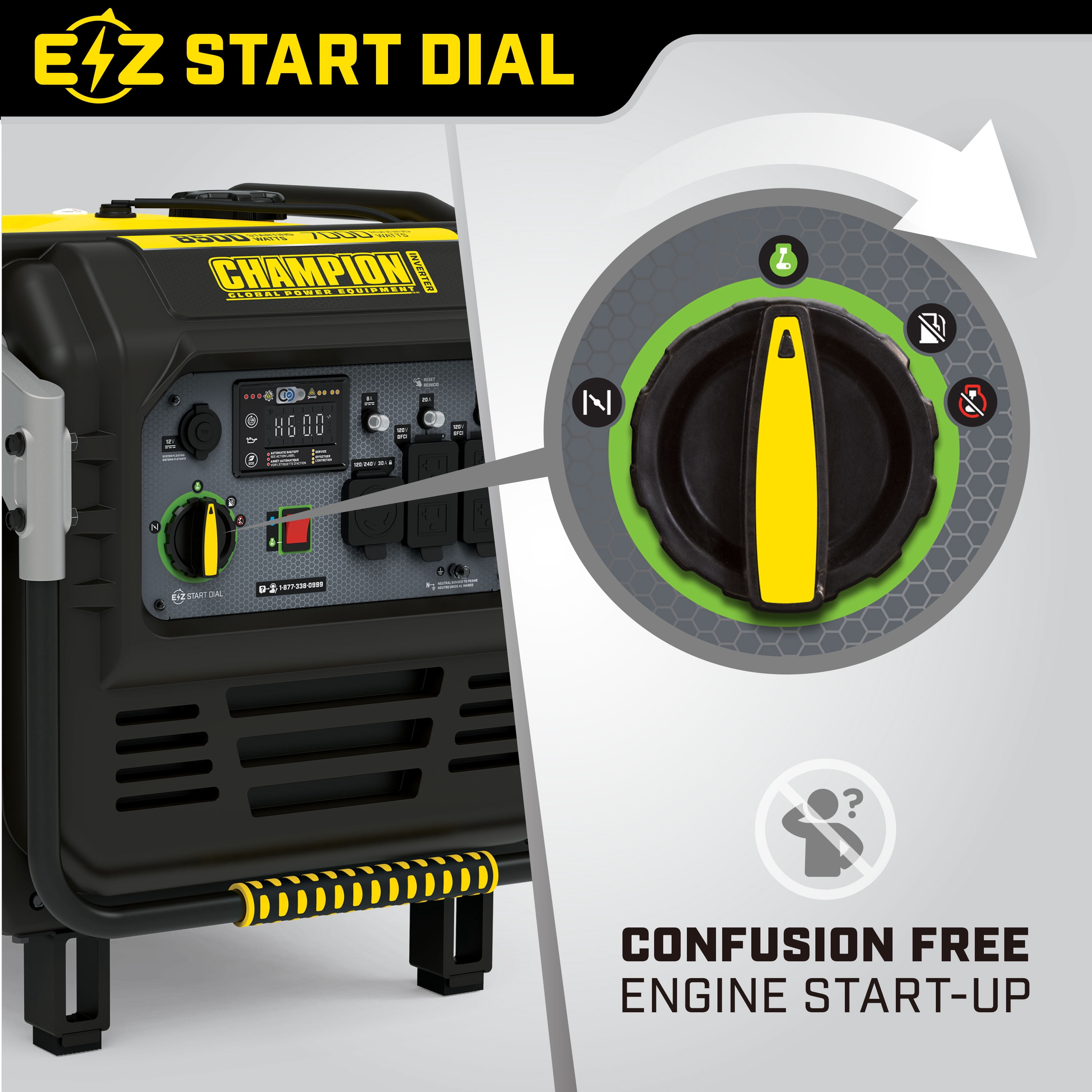 Champion Power Equipment 8500-Watt Inverter Generator with Quiet Technology and CO Shield®