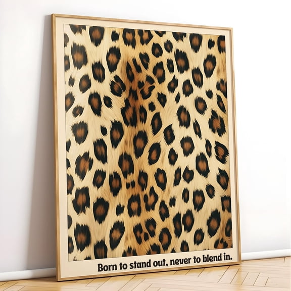 Leopard Wall Art Print Glam Apartment Decor