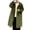 Green, variant on Men Trench Coat Hooded Loose Mid Length Big Pockets Long Sleeve Windproof Solid Color Zipper Closure Anti-wrinkle Elastic Cuff Streetwear Men Coat