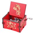 thumbnail image 3 of Mini Adornos Para El Hogar Caja de música retro de madera con manivela para el hogar, adornos para manualidades, regalos para niños (rojo) Likrtyny Libre de BPA, 3 of 6