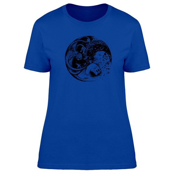 Grunge Abstract Bear And Octopus Tee Women's -Image by Shutterstock