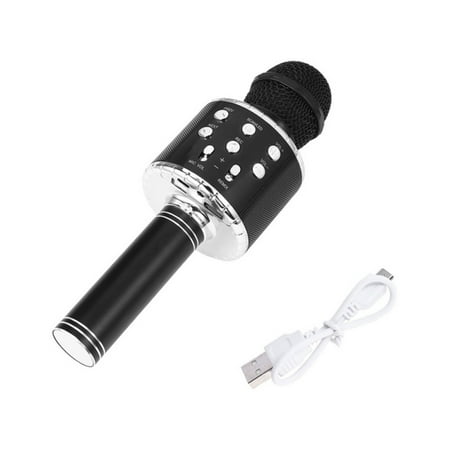 4 in 1 Portable Wireless Karaoke Microphone for Bluetooth Mic Speaker Player Selfie Function for iPhone for (Best Bluetooth Microphone For Iphone)
