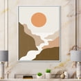 thumbnail image 2 of Designart 'Full Moon In Terracotta Tones Mountains' Modern Framed Canvas Wall Art Print, 2 of 5