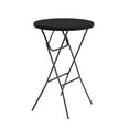 thumbnail image 2 of Flash Furniture Commercial Grade 2.6-Foot Round Black Indoor/Outdoor Plastic Bar Height Folding Table, 2 of 10