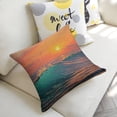 thumbnail image 5 of sunset wave ocean linen throw pillowcase decoration pillowcase gifting preferred 24x24 inch cushion cover 4 sets sofa pillowcase sofa bedroom living room car, 5 of 8