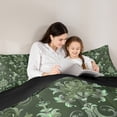 thumbnail image 5 of Feelyou Damask Flower Floral Bedding Comforter Set, Green Bohemian Paisley Twin Comforter Sets, Mid Century Fashion Reversible Bedding Set, Microfiber Bedroom Decor, 2pcs, 5 of 8