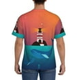 thumbnail image 2 of Naloa Lighthouse and Whale Men's T-Shirt Sport T-shirt Men's Basic Tee Casual Men's Shirt, Round Neck, Short Sleeves - Small, 2 of 5