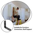thumbnail image 3 of HEALEEP 12Pcs Right Angle Corner Brackets for Furniture and Cabinet Shelf Supports 6.50X6.50X1.90CM, 3 of 8