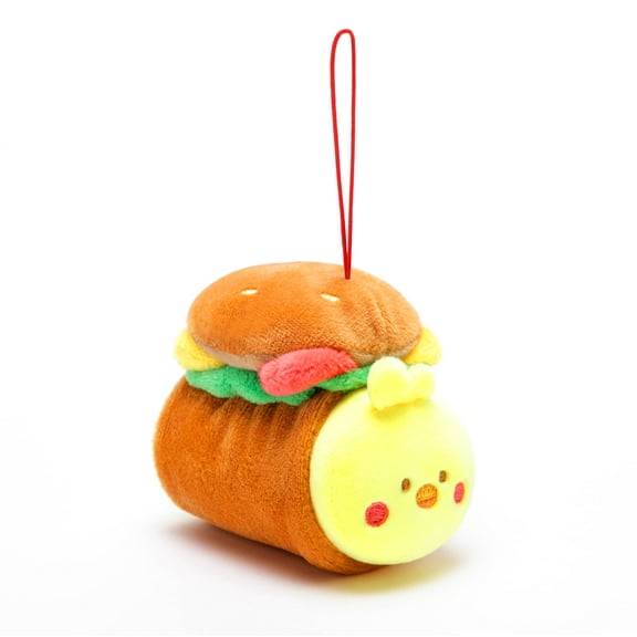 Anirollz Stuffed Animal Plush Keychain Chick Burger Toy 3" X-Small (Chickiroll)