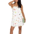 thumbnail image 1 of SUNSIOM Femmes Été Sans Manches Mini Robe Spaghetti Bretelles Dos Nu Graphique Imprimer une Ligne Robe Plage Robe de Soleil, 1 of 9