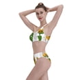thumbnail image 6 of Picia Plump Sunflower And Sketch Women's High Waisted Bikini Scoop Neck Swimsuit Two Pieces Bathing Suit-Large, 6 of 8