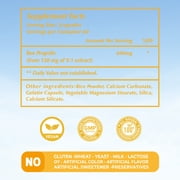 Bee Propolis Capsules - Immune System Booster, Antimicrobial Antioxidant Support - 120 Capsules