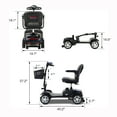 thumbnail image 2 of Mobility Scooters M1 Blue Fold Scooter for, 2 of 9