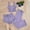 Light Violet, variant on WCJM Lace-Trimmed Halter Top Women's Pyjamas Set Of 3 Lace Pyjamas Sleepwear V Neck Tank Top Pyjama Shorts 3 Piece Leisure Suit Three-Piece Set Women Pajama Sets