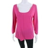 Pre-owned|Escada Womens Long Sleeve Scoop Neck Sweater Pink Cotton Size EUR 42