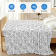 thumbnail image 4 of Gray Spring Floral Cooling Blanket, Lightweight Breathable Summer Throw Blanket with Double Sided Cold Effect, Summer Botanical Watercolor Picnic Beach Blankets Bed Sheet for Hot Sleepers 60"x80", 4 of 8