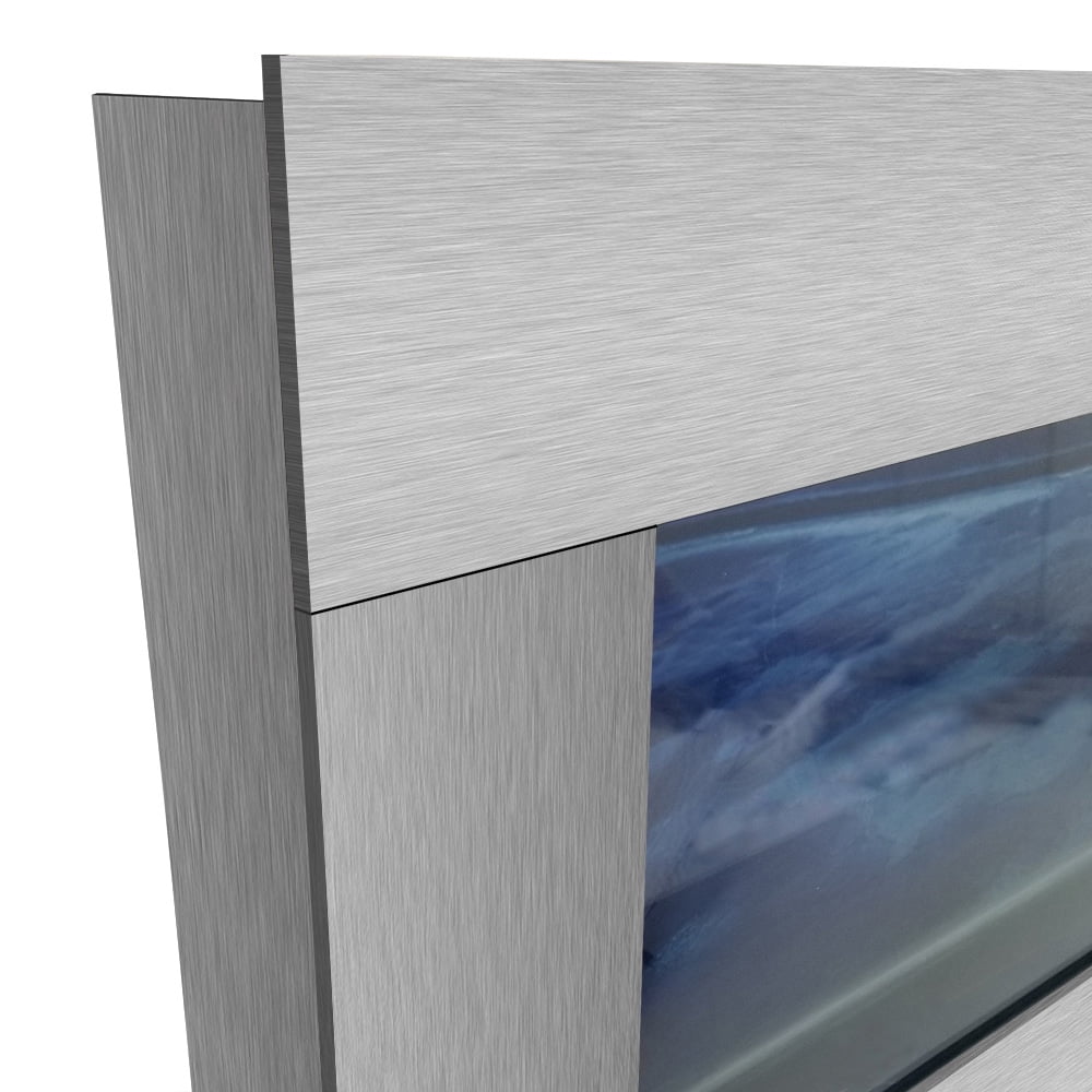 Aussie Aquariums 2.0 Wall Mounted Aquarium - Panoramic - Silver Stainless Steel