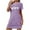 Purple, variant on Women's Nightdresses Short Sleeve V Neck Nightshirt Casual Nightwear Dresses Nighties Loungewear Green XXL