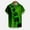 Army Green, variant on jsaierl Mens St Patricks Day Hawaiian Shirts Lucky Four Leaf Clover Graphic Vacation T-Shirt Summer Short Sleeve Bowling Shirts Tops Casual Button Down Shirts