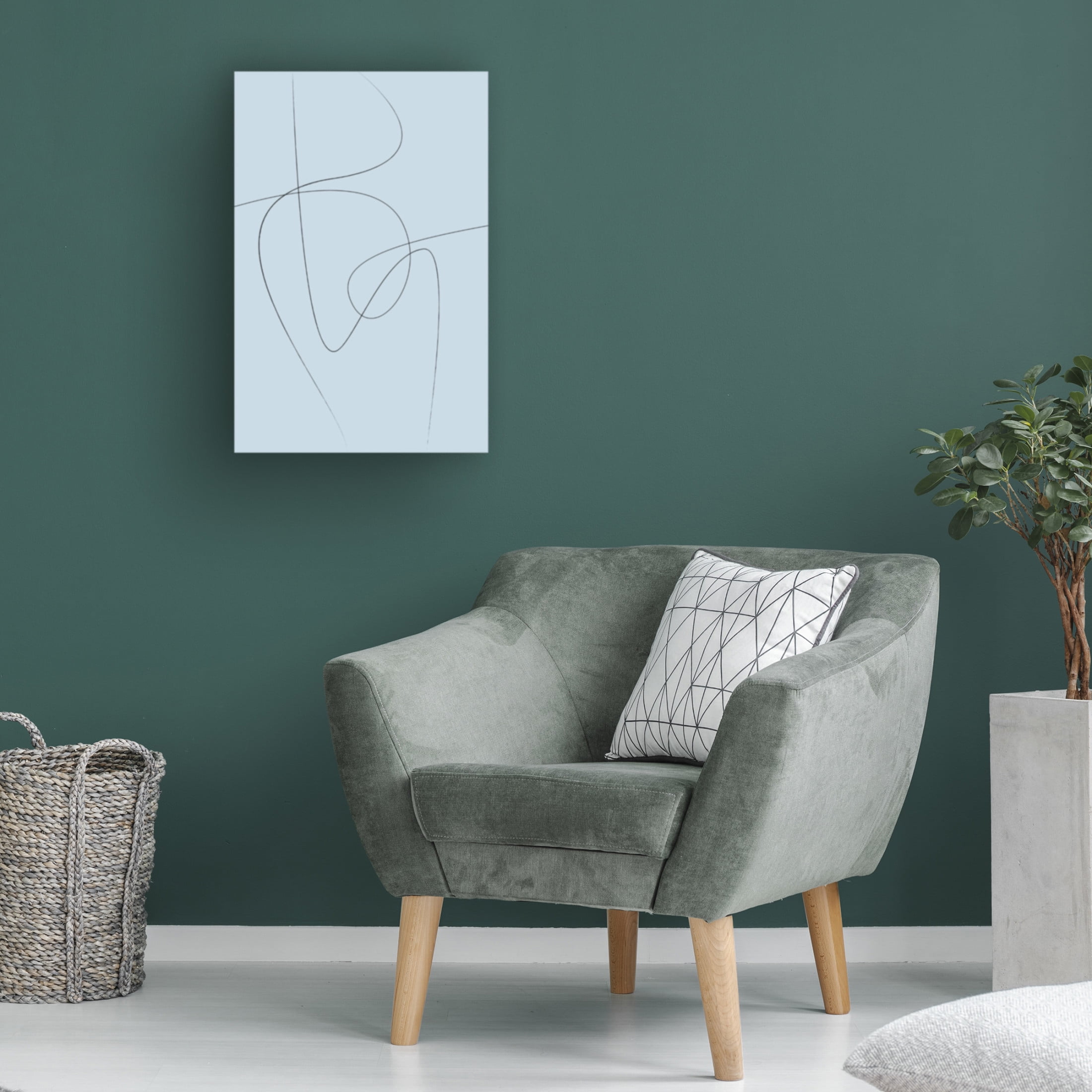 Trademark Fine Art Oju Design  Blue Abstract Canvas Wall Art