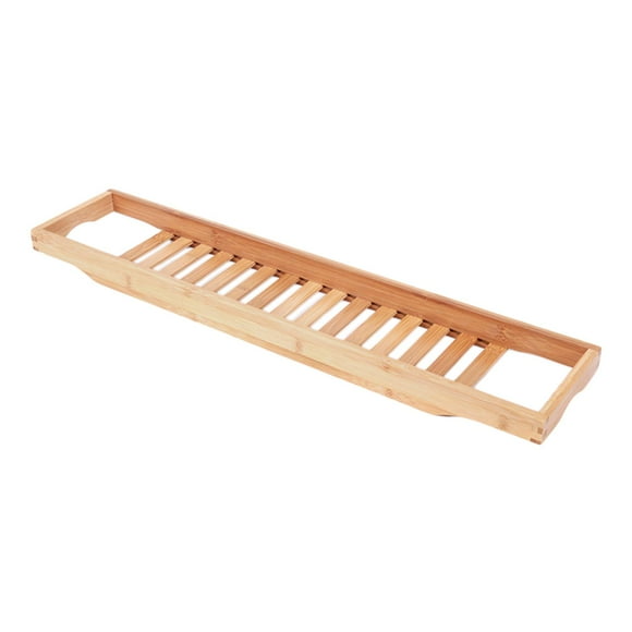 AMLESO Bathtub Tray Bath Tray for Tub Bathtub Accessories Shower Soap Towel Dish Wood