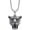 Silver with chain, variant on Men's Stainless Steel Vintage Hip Hop Frightening King of The Forest Overlord Leader Animal Tribe Roaring Tiger Head Lucky Amulet Pendant Necklace