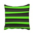 thumbnail image 1 of BOSDECO Cool Neon Lime Green And Black Striped Pattern Pillowcase 20x20 inch, 1 of 1