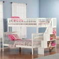 thumbnail image 2 of Leo & Lacey Twin Over Full Staircase Bunk Bed in White, 2 of 4