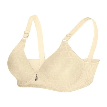 Womens Push Up Bras  Minimizer Bras for Women Plus Size  Seamless Full Coverage T-Shirt Unlined Bra with Underwire & Wide Strap for Heavy Breast M-2XL Womens Bras Clearance under $5