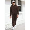 thumbnail image 6 of COOFANDY Men's Tracksuit 2 Piece Hoodie Sweatsuit Sets Casual Athletic Jogging Suits Waffle Plaid Jacquard Outfits, 6 of 9