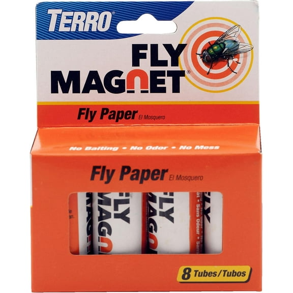 T518 Fly Magnet Indoor Housefly, 8 Count Pack, Sticky Fly Trap Indoor Hanging