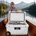 thumbnail image 4 of 65 Quart White Cooler for Camping and Tailgating, Ultra-Tough Hard Shell Ice Chest with 6-Day Ice Retention, Heavy-Duty Insulated Portable Cooler for Beach, Fishing, Job Site, 4 of 9