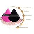 thumbnail image 5 of Dry Puff 3 Black and 3 Rose Red Wet and Dry Use Comfortable Soft Triangle Sponge Powder Puffs for Girl Women, 5 of 5