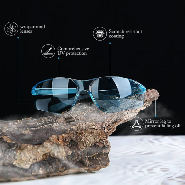 12 pares de gafas de seguridad Gafas de proteccion para los ojos Gafas de seguridad Gafas con lentes transparentes resistentes a los impactos fuertes para hombres Mujeres Trabajo Laboratorio Cons Walm...