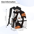 thumbnail image 4 of Lsque Halloween Ghosts And Pumpkins Classic Casual Backpack - Large Capacity Water-Resistant Backpack for School, Work, Travel, and Outdoor Activities, 4 of 8