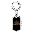 thumbnail image 1 of Blood Drive Cross Stainless Steel or 18k Gold Premium Swivel Dog Tag Keychain, 1 of 8