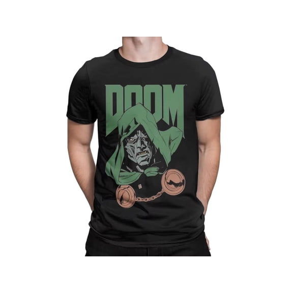 Doctor Doom T-Shirt - Men & Women's Cotton Summer Tee, Doomsday Avengers Fan Apparel, Black Color, Size S